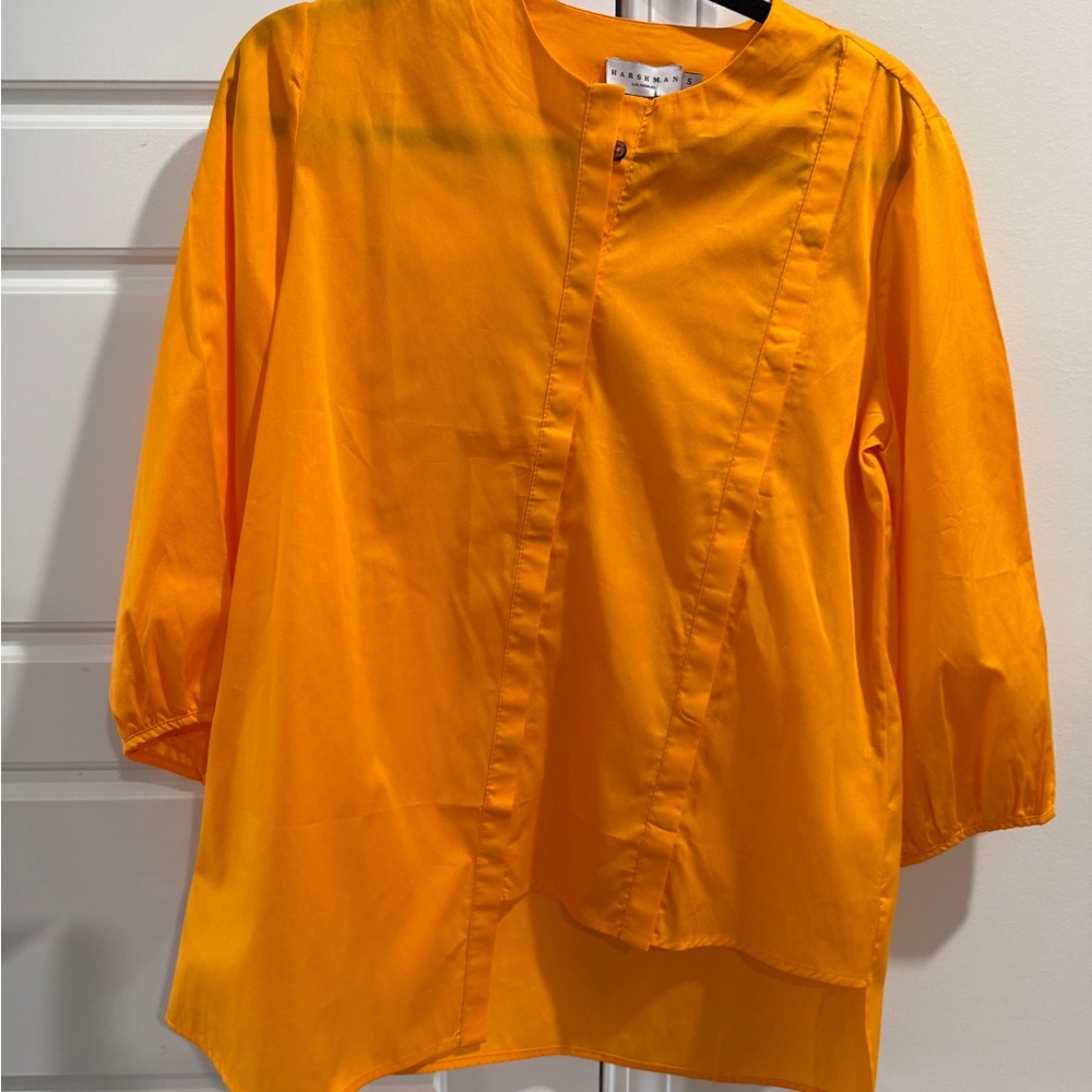 NWT Harshman Los Angeles Lela Shirt Marigold Cotton Size S